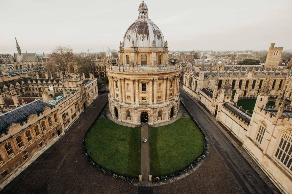 aerial view of the Radcliffe Camera in Oxford