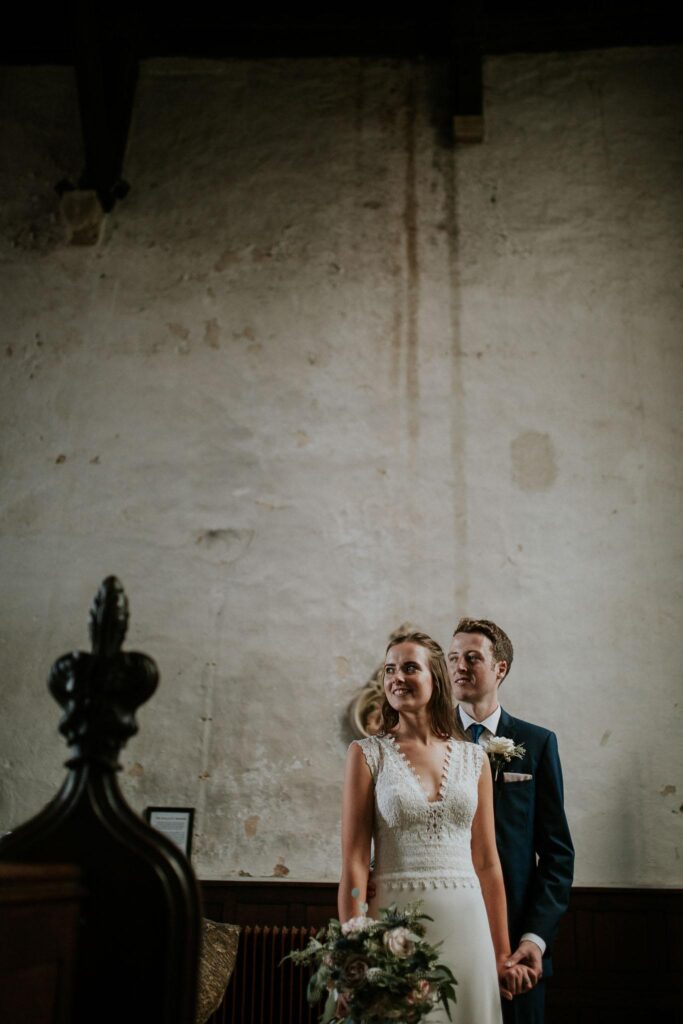 wedding portrait of bride and groom
